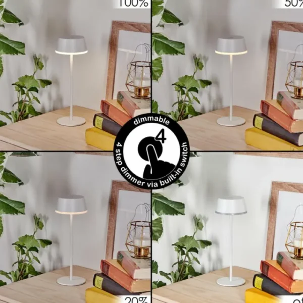 hofstein Romdrup Lampe de table d'extérieur, Lampe à poser LED Blanc, 1 lumière* Lampes Modernes