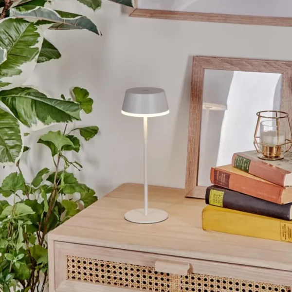 hofstein Romdrup Lampe de table d'extérieur, Lampe à poser LED Blanc, 1 lumière* Lampes Modernes