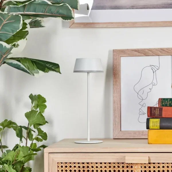 hofstein Romdrup Lampe de table d'extérieur, Lampe à poser LED Blanc, 1 lumière* Lampes Modernes