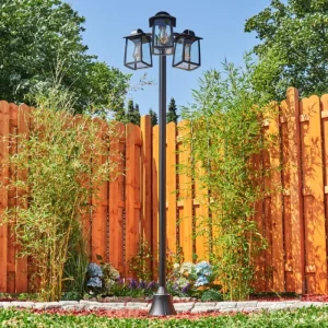 hofstein Réverbère Trosa Noir, 3 lumières* Lampes Modernes