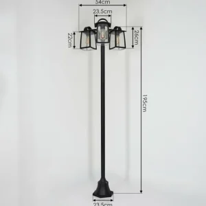 hofstein Réverbère Trosa Noir, 3 lumières* Lampes Modernes