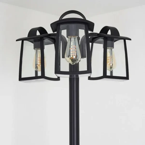 hofstein Réverbère Trosa Noir, 3 lumières* Lampes Modernes