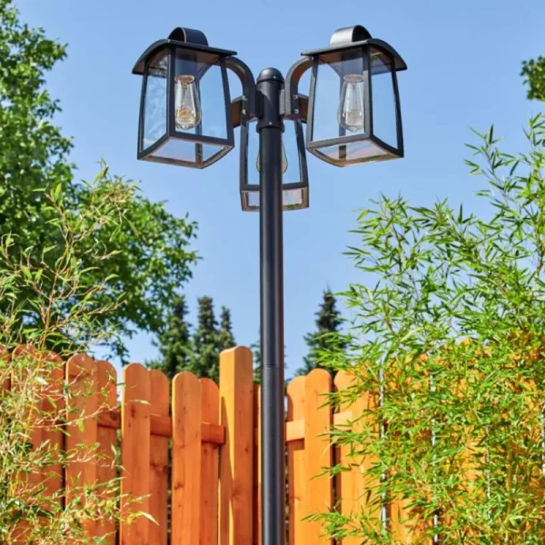 hofstein Réverbère Trosa Noir, 3 lumières* Lampes Modernes