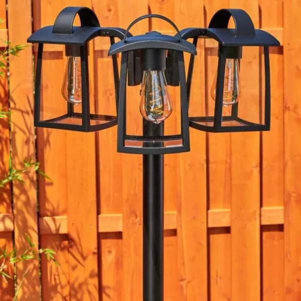 hofstein Réverbère Trosa Noir, 3 lumières* Lampes Modernes
