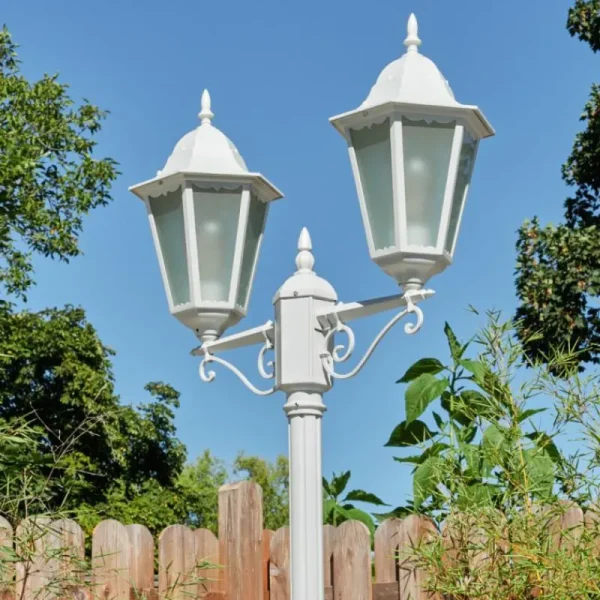 hofstein Réverbère Hongkong Blanc, 2 lumières* Lampes Modernes