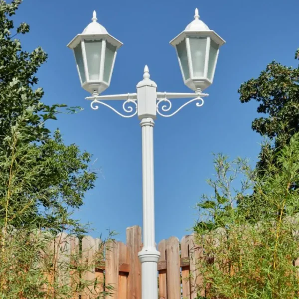 hofstein Réverbère Hongkong Blanc, 2 lumières* Lampes Modernes