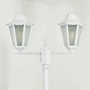 hofstein Réverbère Hongkong Blanc, 2 lumières* Lampes Modernes
