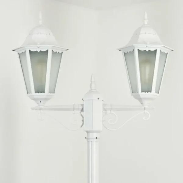 hofstein Réverbère Hongkong Blanc, 2 lumières* Lampes Modernes