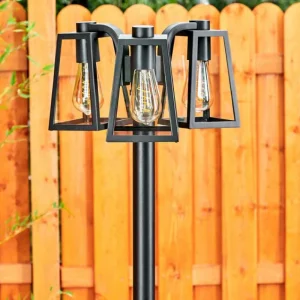 hofstein Réverbère Juanico Noir, 3 lumières* Lampes Modernes