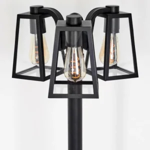 hofstein Réverbère Juanico Noir, 3 lumières* Lampes Modernes