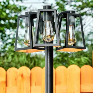 hofstein Réverbère Juanico Noir, 3 lumières* Lampes Modernes