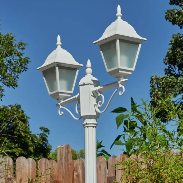 hofstein Réverbère Naofe Blanc, 2 lumières* Lampes Modernes