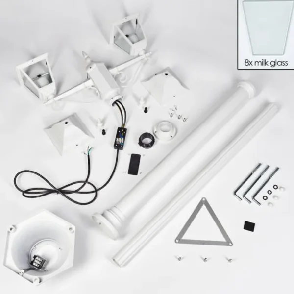 hofstein Réverbère Naofe Blanc, 2 lumières* Lampes Modernes