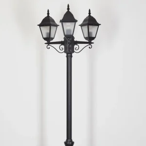 hofstein Réverbère Naofe Noir, 3 lumières* Lampes Modernes