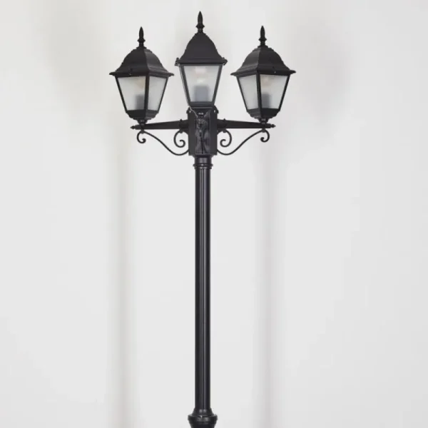 hofstein Réverbère Naofe Noir, 3 lumières* Lampes Modernes