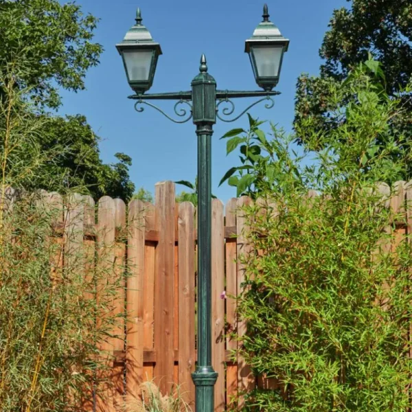 hofstein Réverbère Naofe Vert, Noir, 2 lumières* Lampes Modernes