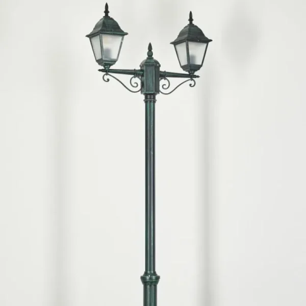 hofstein Réverbère Naofe Vert, Noir, 2 lumières* Lampes Modernes