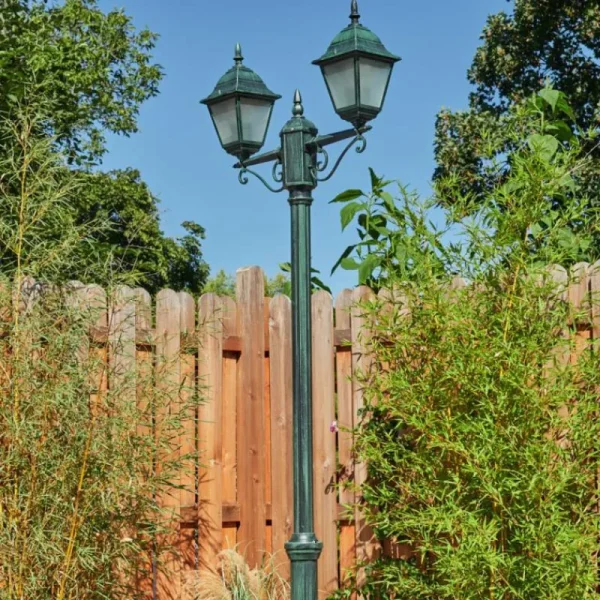 hofstein Réverbère Naofe Vert, Noir, 2 lumières* Lampes Modernes