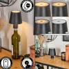 hofstein Salgadinho Lampe de table d'extérieur, Lampe à poser LED Noir, 1 lumière* Lampes Modernes