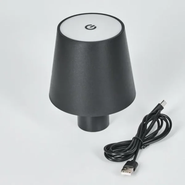 hofstein Salgadinho Lampe de table d'extérieur, Lampe à poser LED Noir, 1 lumière* Lampes Modernes