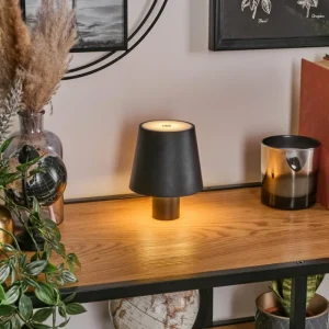 hofstein Salgadinho Lampe de table d'extérieur, Lampe à poser LED Noir, 1 lumière* Lampes Modernes