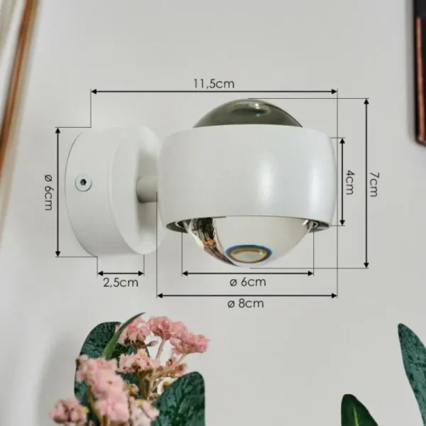 hofstein Sapri Luminaire Up & Down, Applique murale Blanc, 1 lumière* Lampes En Verre