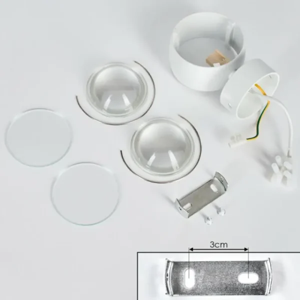hofstein Sapri Luminaire Up & Down, Applique murale Blanc, 1 lumière* Lampes En Verre