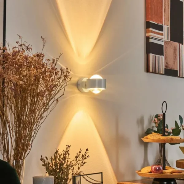 hofstein Sapri Luminaire Up & Down, Applique murale Blanc, 1 lumière* Lampes En Verre