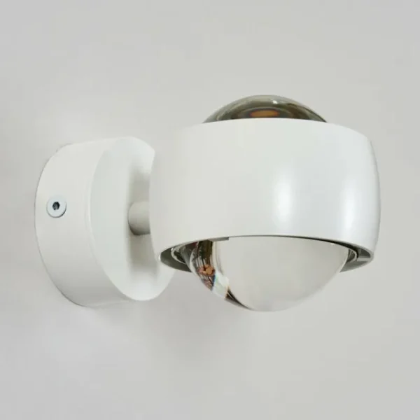 hofstein Sapri Luminaire Up & Down, Applique murale Blanc, 1 lumière* Lampes En Verre