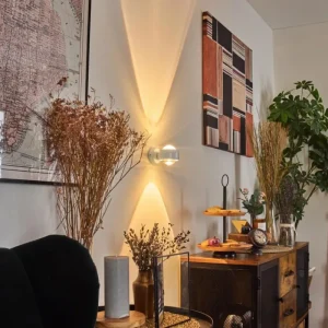 hofstein Sapri Luminaire Up & Down, Applique murale Blanc, 1 lumière* Lampes En Verre