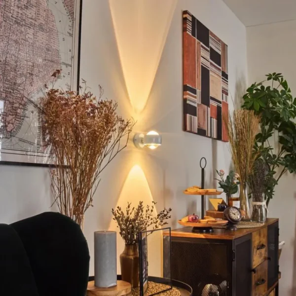 hofstein Sapri Luminaire Up & Down, Applique murale Blanc, 1 lumière* Lampes En Verre