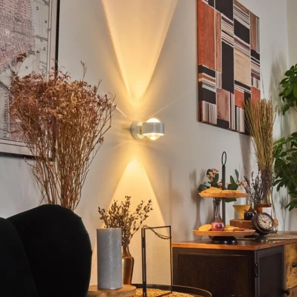 hofstein Sapri Luminaire Up & Down, Applique murale Blanc, 1 lumière* Lampes En Verre