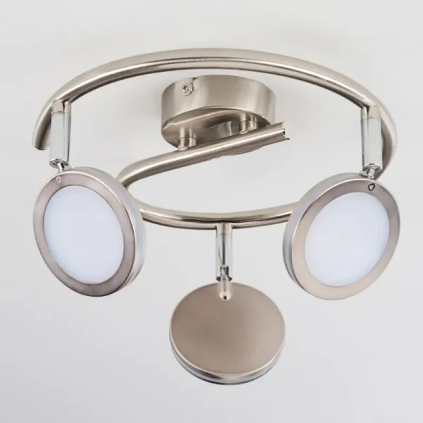 hofstein Sarnadinha Plafonnier LED Nickel mat, 3 lumières* Lampes Modernes
