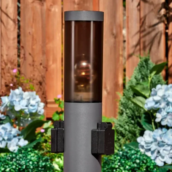 hofstein Sessa Borne lumineuse, Lampe à prise électrique, Eclairage de chemin Anthracite, 1 lumière* Lampes Modernes