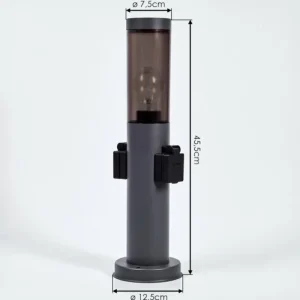 hofstein Sessa Borne lumineuse, Lampe à prise électrique, Eclairage de chemin Anthracite, 1 lumière* Lampes Modernes