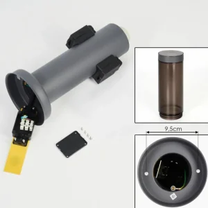hofstein Sessa Borne lumineuse, Lampe à prise électrique, Eclairage de chemin Anthracite, 1 lumière* Lampes Modernes