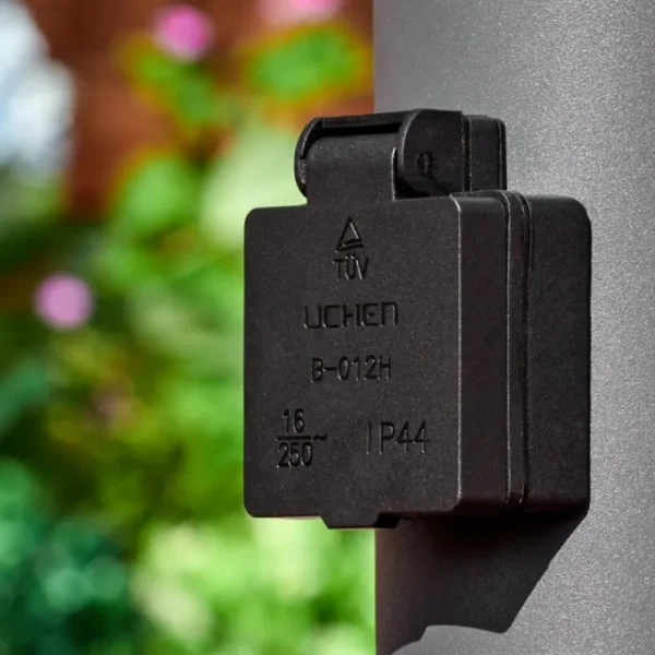 hofstein Sessa Borne lumineuse, Lampe à prise électrique, Eclairage de chemin Anthracite, 1 lumière* Lampes Modernes
