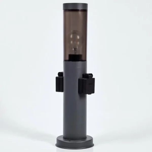 hofstein Sessa Borne lumineuse, Lampe à prise électrique, Eclairage de chemin Anthracite, 1 lumière* Lampes Modernes
