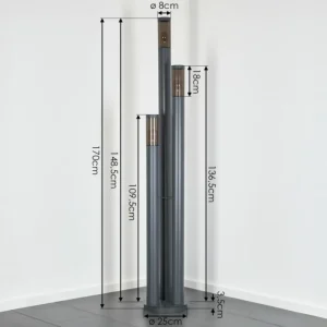 hofstein Sessa Eclairage de chemin Anthracite, 3 lumières* Lampes Modernes