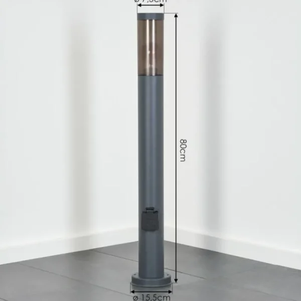 hofstein Sessa Lampe à prise électrique, Eclairage de chemin Anthracite, 1 lumière* Lampes Modernes