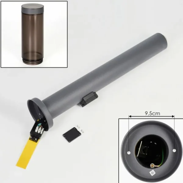 hofstein Sessa Lampe à prise électrique, Eclairage de chemin Anthracite, 1 lumière* Lampes Modernes