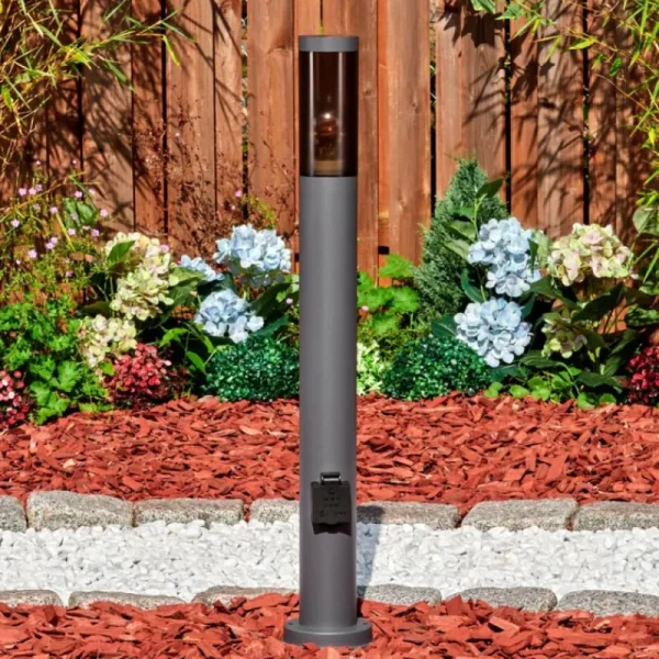 hofstein Sessa Lampe à prise électrique, Eclairage de chemin Anthracite, 1 lumière* Lampes Modernes