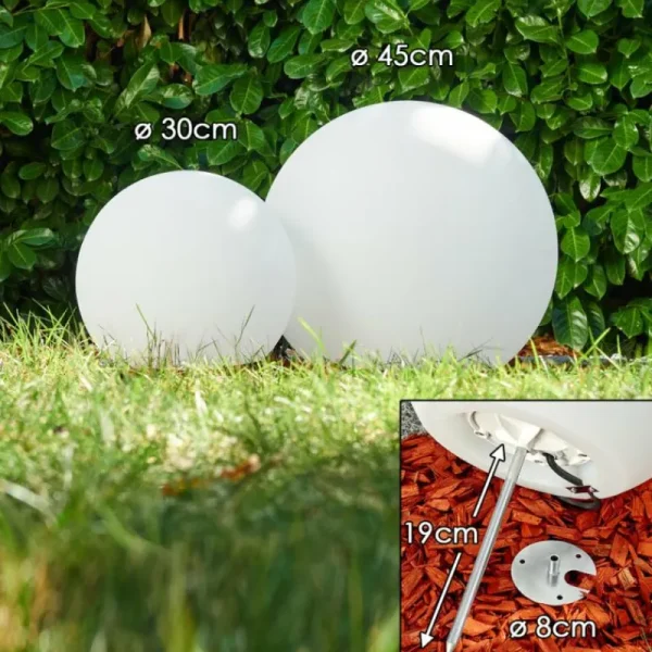 hofstein Set de boules lumineuses Arslev Blanc, 2 lumières* Lampes Modernes