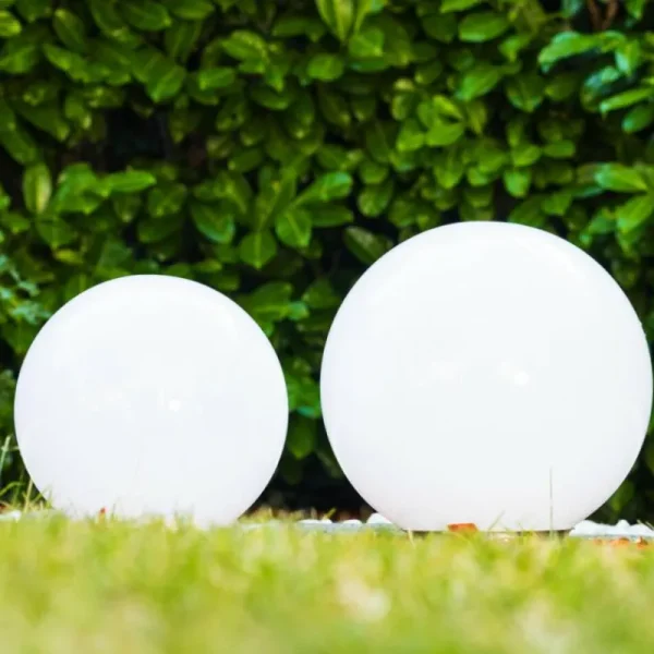 hofstein Set de boules lumineuses solaires LED Acier inoxydable, 2 lumières* Lampes Modernes