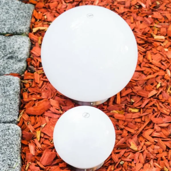 hofstein Set de boules lumineuses solaires LED Acier inoxydable, 2 lumières* Lampes Modernes