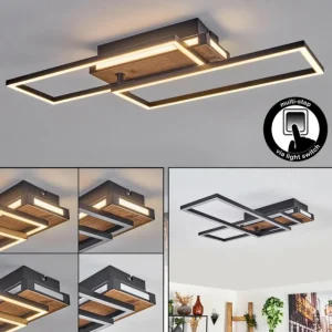 hofstein Sigersvik Plafonnier LED Écru, Noir, 1 lumière* Lampes Modernes