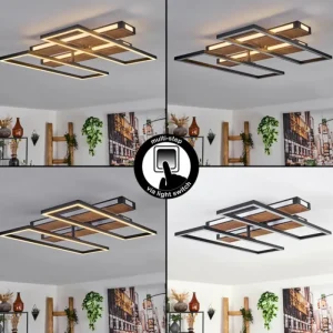 hofstein Sigersvik Plafonnier LED Écru, Noir, 1 lumière* Lampes Modernes