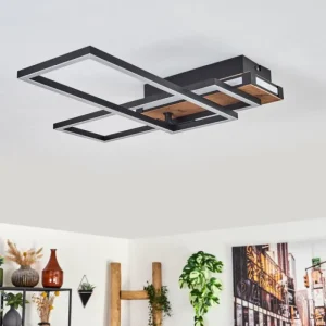 hofstein Sigersvik Plafonnier LED Écru, Noir, 1 lumière* Lampes Modernes