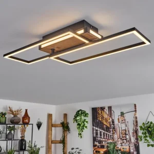 hofstein Sigersvik Plafonnier LED Écru, Noir, 1 lumière* Lampes Modernes
