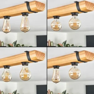 hofstein Skads Plafonnier Écru, Noir, 5 lumières* Lampes Modernes